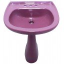 Mexican Talavera Pedestal Sink Purple